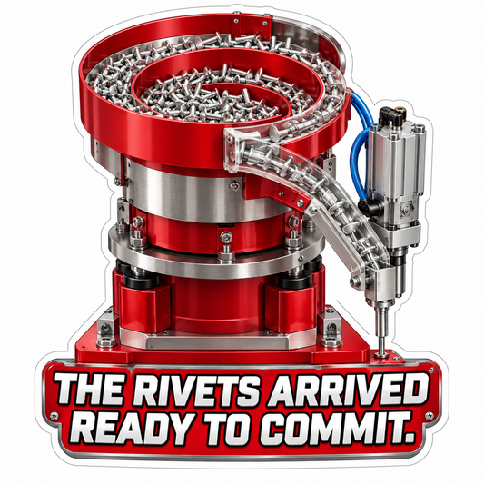 Red Spiral Rivet Feeder Bowl Art Vinyl Decal Stickers