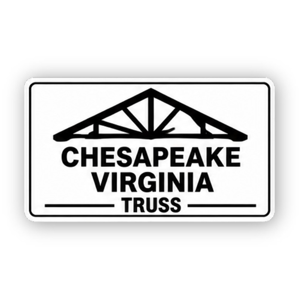 Black Chesapeake Virginia Roof Truss Panel Vinyl Decal Stickers