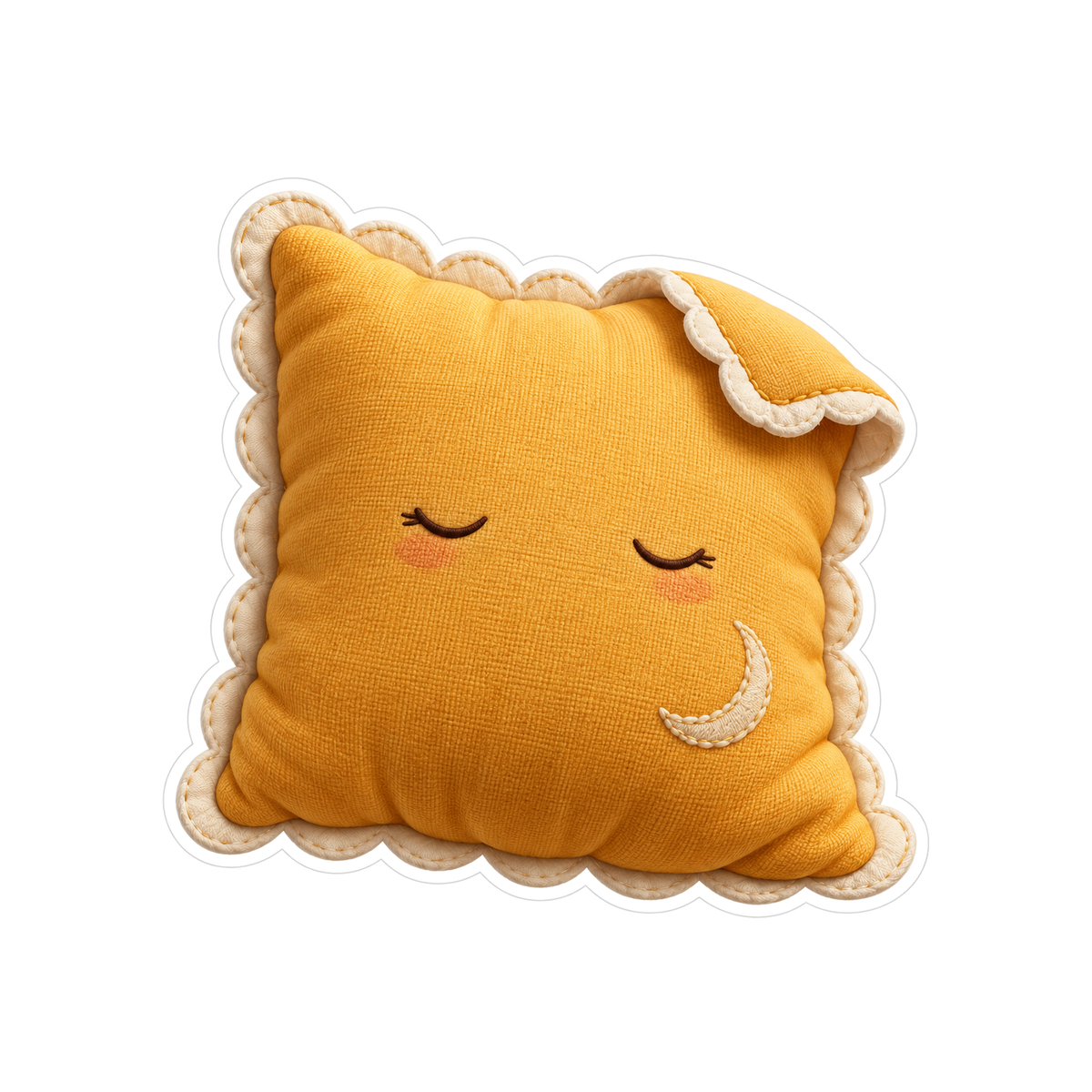 Ochre Sleeping Pillow Character Art Vinyl Decal Stickers