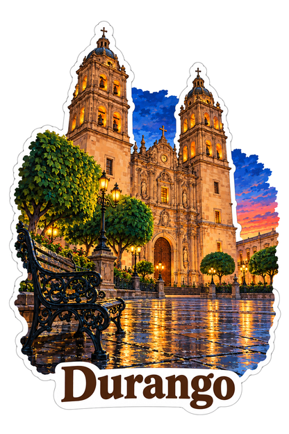 Durango Cathedral at Sunset Art Vinyl Decal Stickers