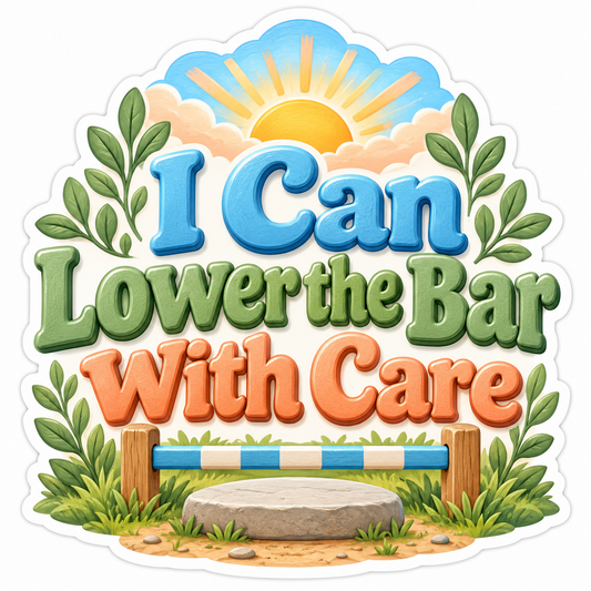 I Can Lower the Bar with Care Quote Art Vinyl Decal Stickers