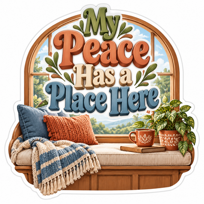 Window Seat My Peace Quote Art Vinyl Decal Stickers