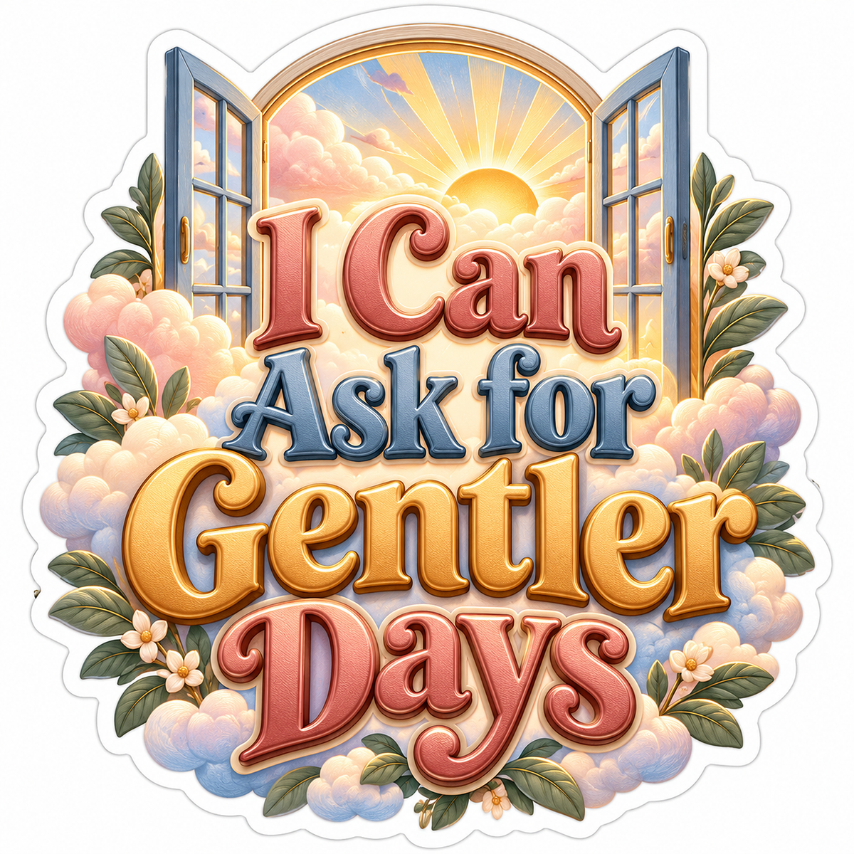I Can Ask for Gentler Days Quote Vinyl Decal Stickers
