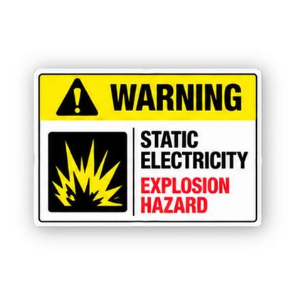 Yellow Static Electricity Burst Panel Vinyl Decal Stickers