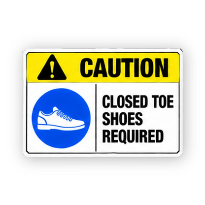 Yellow Closed Toe Shoe Circle Panel Vinyl Decal Stickers