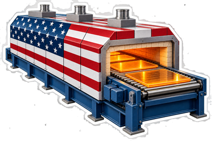 USA Flag Conveyor Oven Art Vinyl Decal Stickers