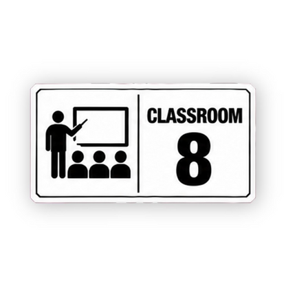 Black Classroom Eight Teacher Board Panel Vinyl Decal Stickers