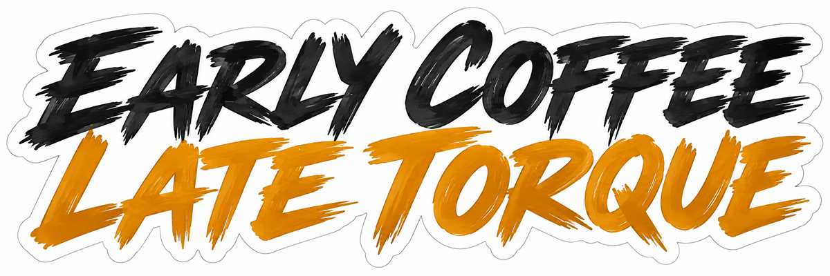 Early Coffee Late Torque Black Gold Lettering Vinyl Decal Stickers
