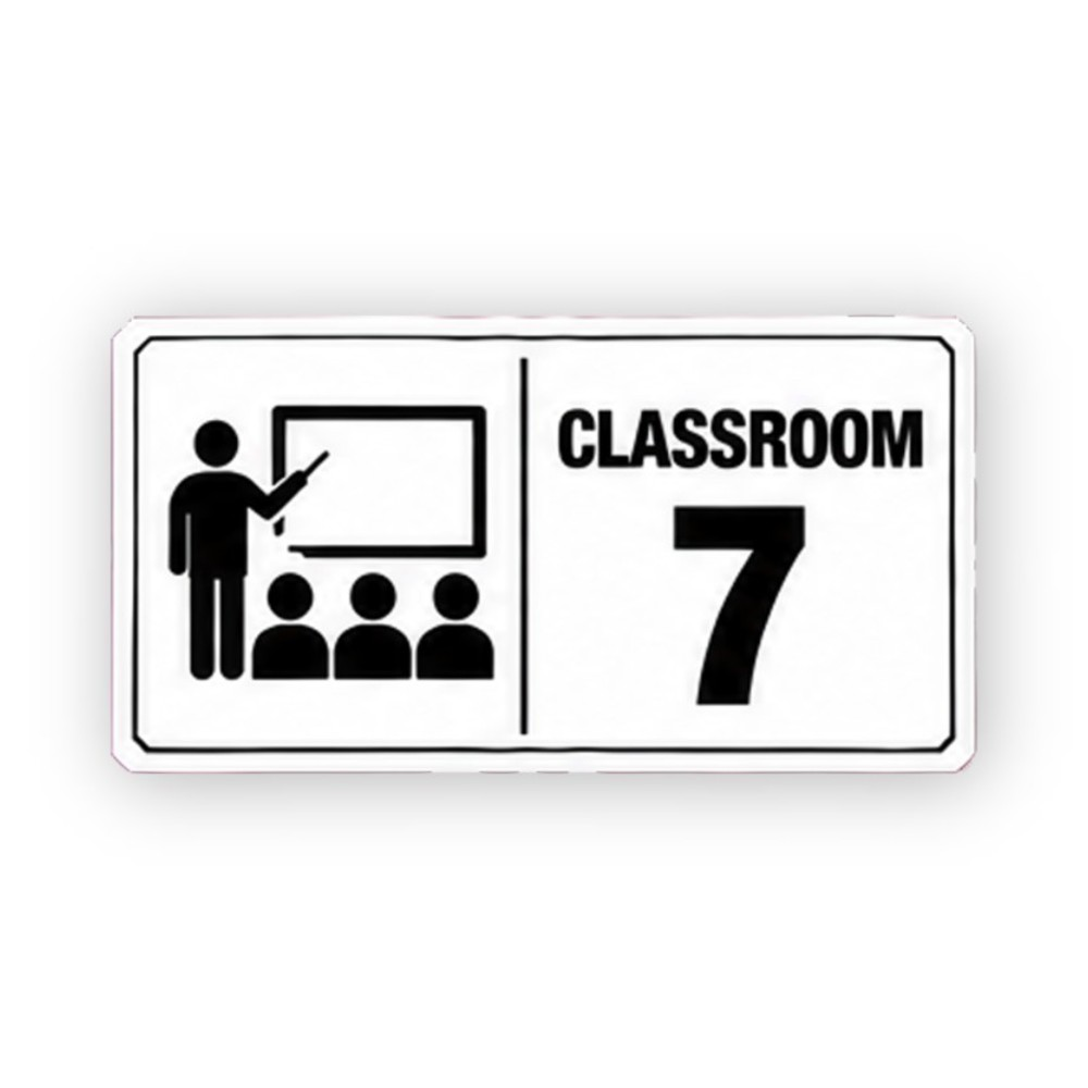 Black Classroom Seven Teacher Board Panel Vinyl Decal Stickers