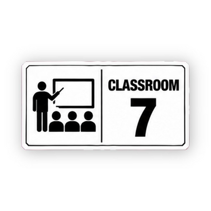 Black Classroom Seven Teacher Board Panel Vinyl Decal Stickers