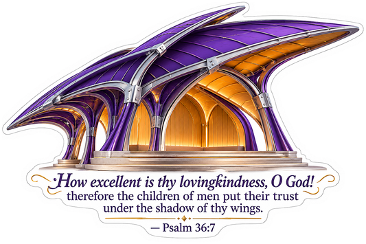 Purple Wing Roof Faith Scripture Vinyl Decal Stickers
