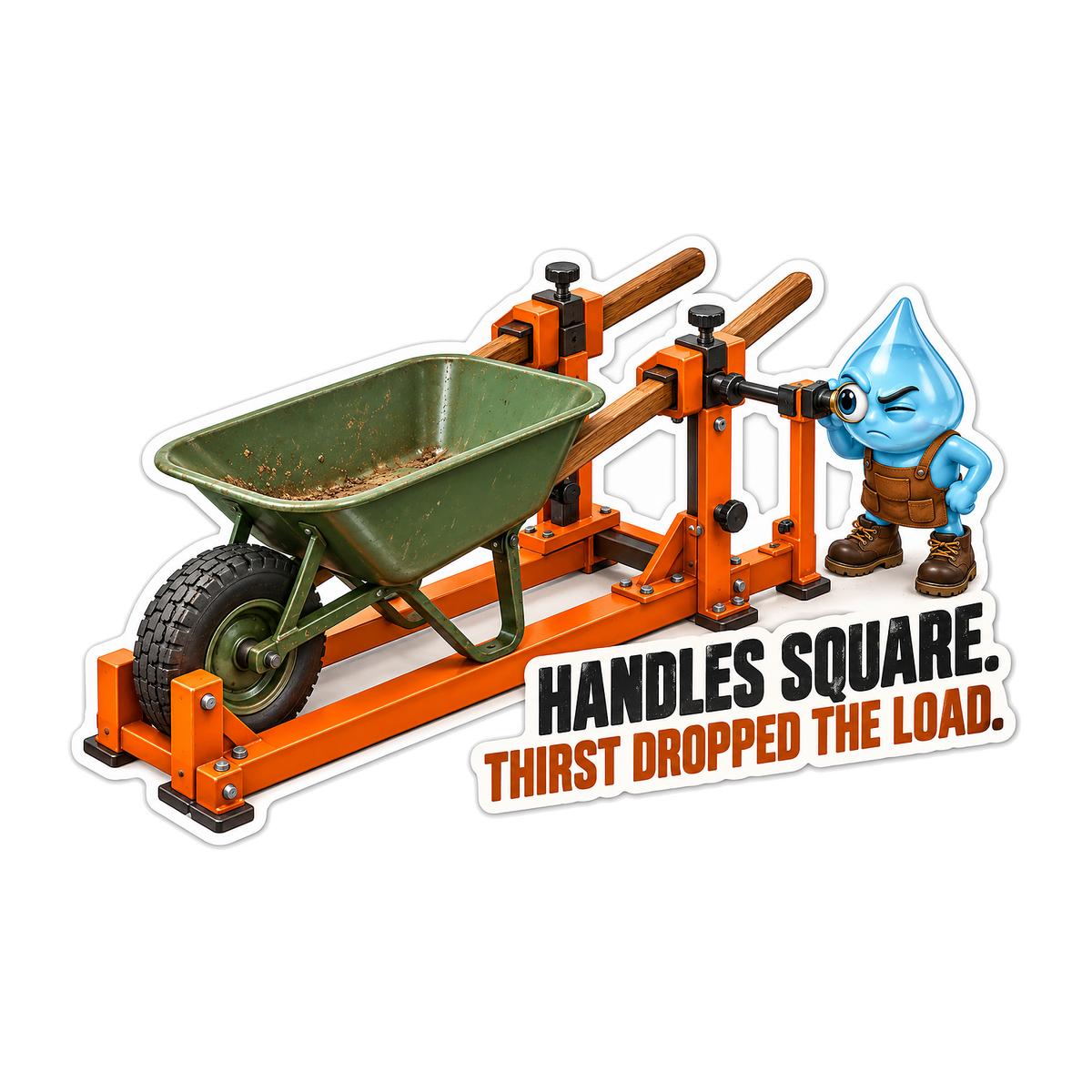 Wheelbarrow Handle Test Funny Quote Art Vinyl Decal Stickers