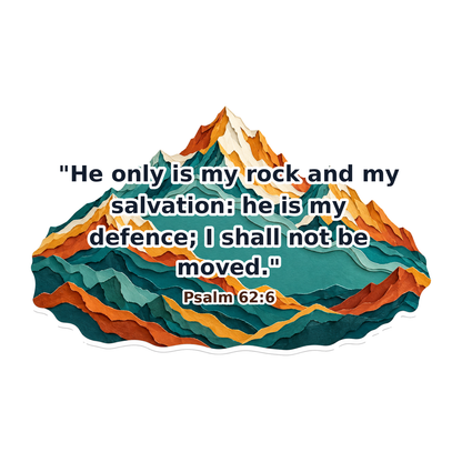 Layered Mountain Ridge Psalm Quote Art Vinyl Decal Stickers