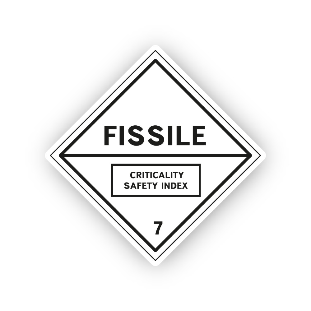 Black Fissile Text White Diamond Vinyl Decal Stickers