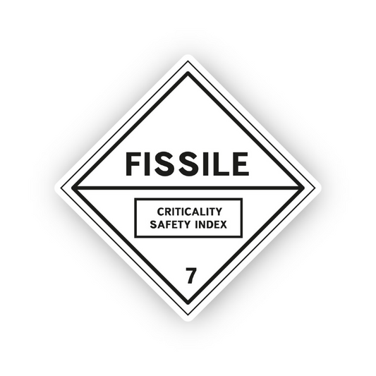 Black Fissile Text White Diamond Vinyl Decal Stickers