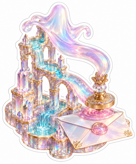 Opal Castle Ghost Envelope Sealer Art Vinyl Decal Stickers