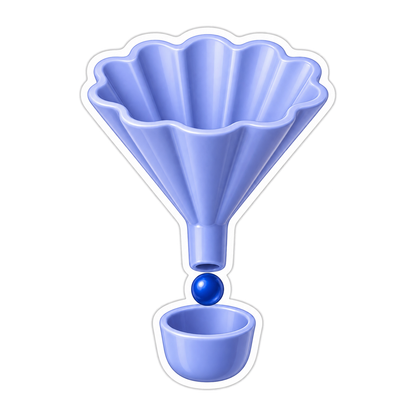 Purple Fluted Funnel and Bead Art Vinyl Decal Stickers