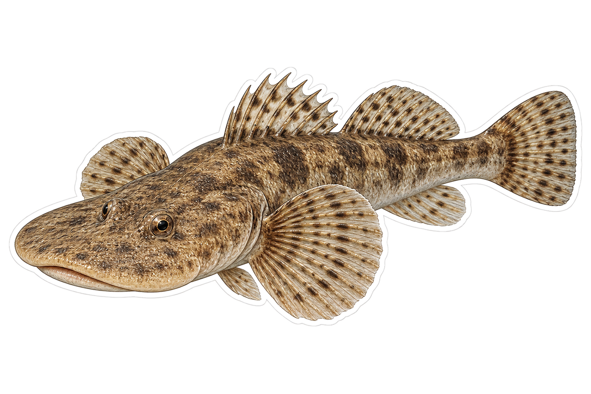 Brown Spoonhead Sculpin with Wide Snout Vinyl Decal Stickers