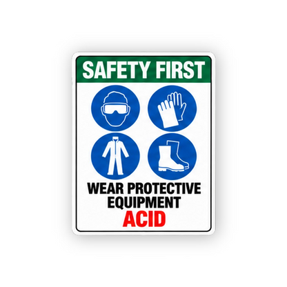 Green Acid Four Equipment Icons Portrait Vinyl Decal Stickers