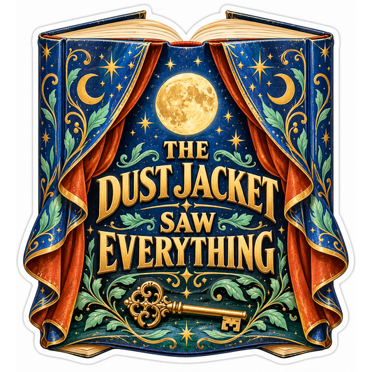 Dust Jacket Saw Everything Moon Book Art Vinyl Decal Stickers