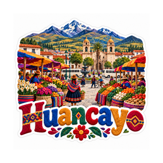 Huancayo Andean Mountain Market Vinyl Decal Stickers