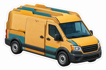 Yellow File Folder Delivery Van Vinyl Decal Stickers