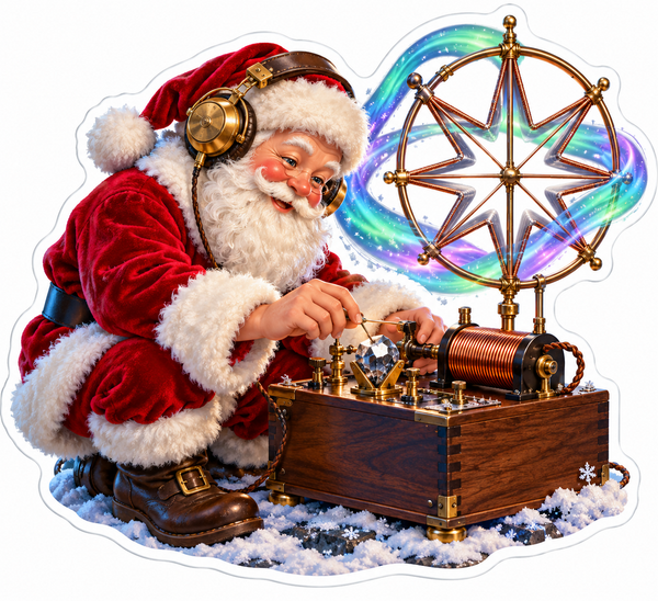 Santa Brass Star Rainbow Ring Display Vinyl Decal Stickers