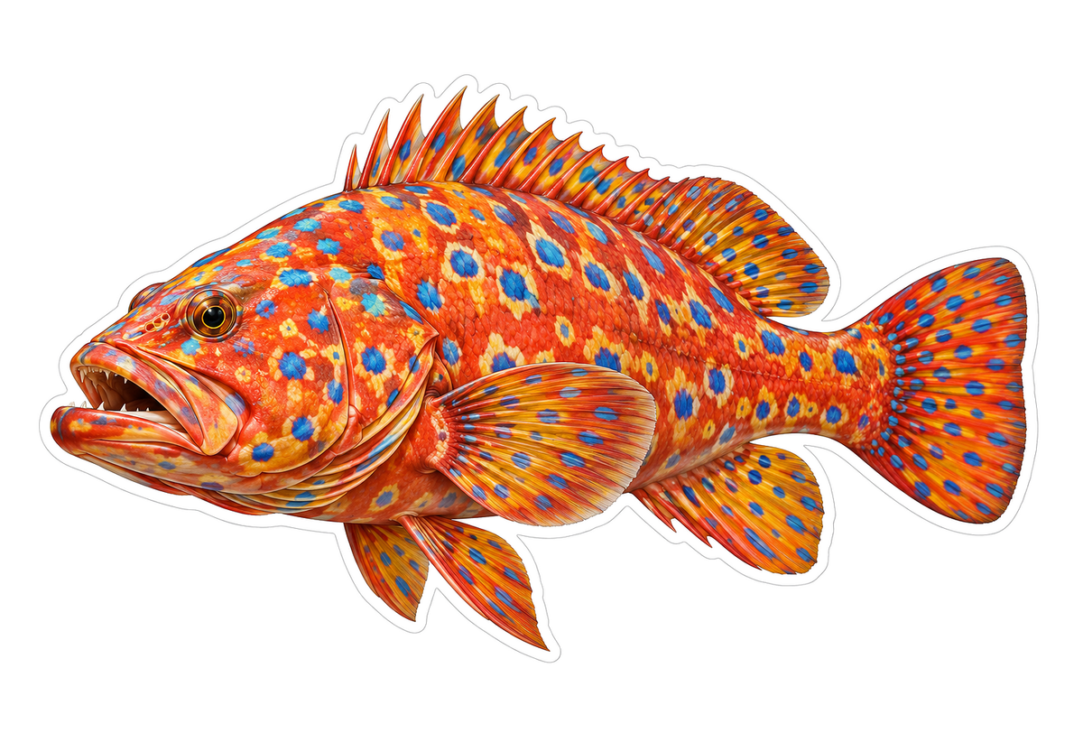 Harlequin Fish Art Vinyl Decal Stickers