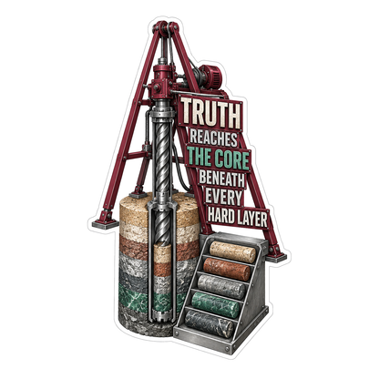 Truth Burgundy Rock Drill Art Vinyl Decal Stickers