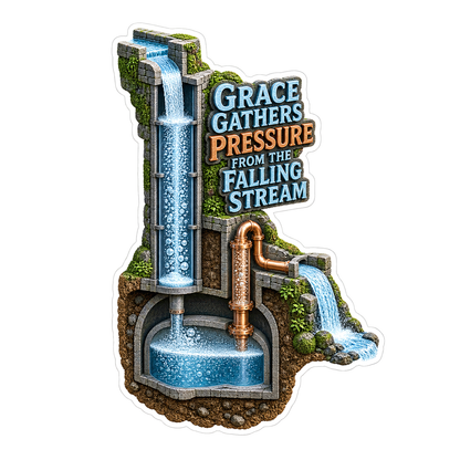 Grace Blue Water Tower Art Vinyl Decal Stickers