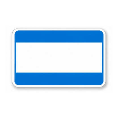 Blue Solid Bands White Center Rectangle Vinyl Decal Stickers