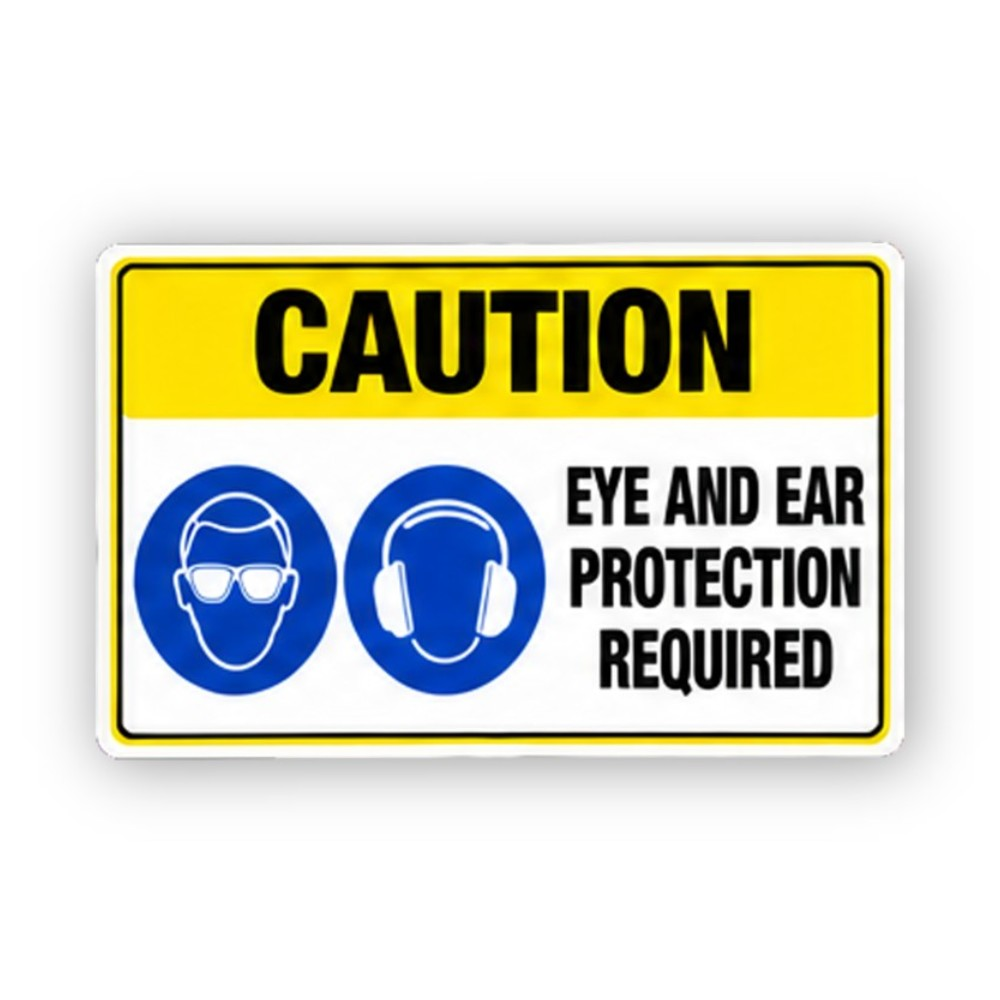 Yellow Eye Ear Two Blue Circles Panel Vinyl Decal Stickers