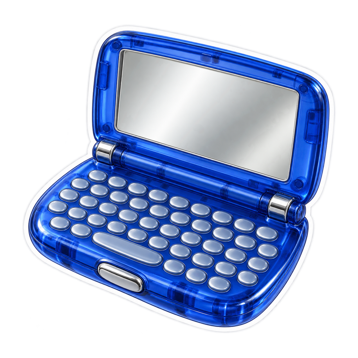 Blue Transparent Pocket Organizer Art Vinyl Decal Stickers
