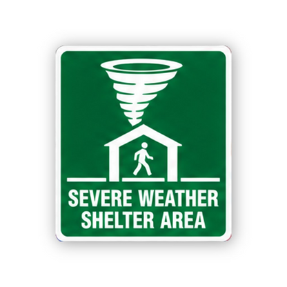Green Tornado Shelter Figure Portrait Vinyl Decal Stickers