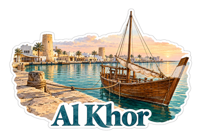 Al Khor Wooden Sailboat at Stone Harbor Vinyl Decal Stickers