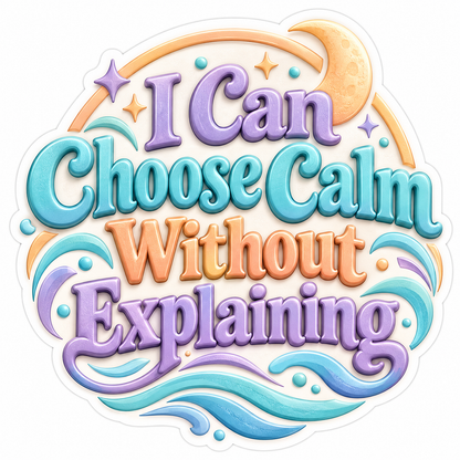 I Can Choose Calm Without Explaining Quote Vinyl Decal Stickers
