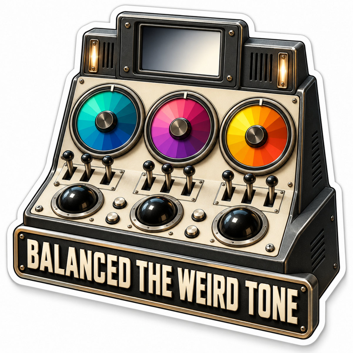 Three Color Wheel Control Console Art Vinyl Decal Stickers