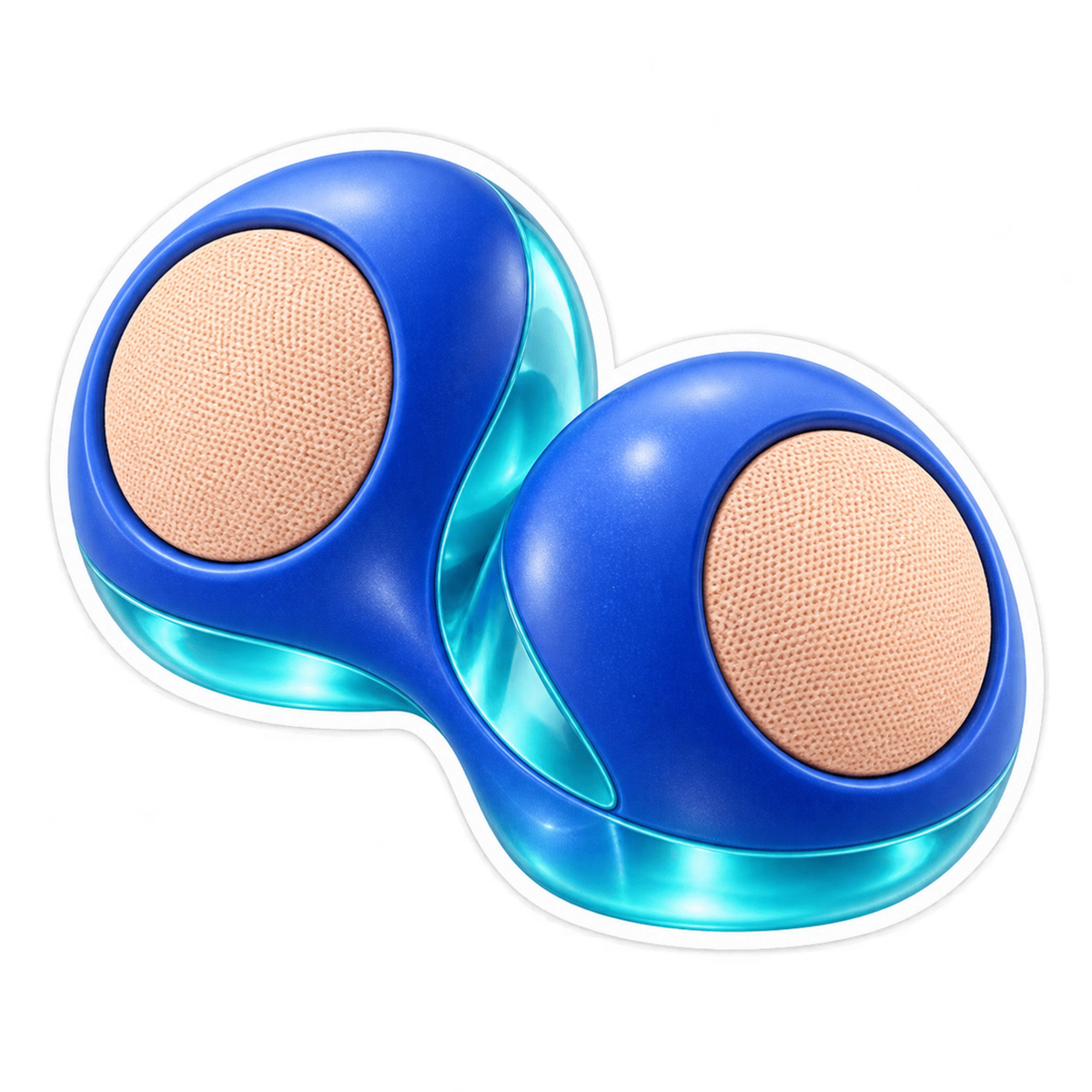 Blue Teal Speaker Pair Peach Grilles Vinyl Decal Stickers