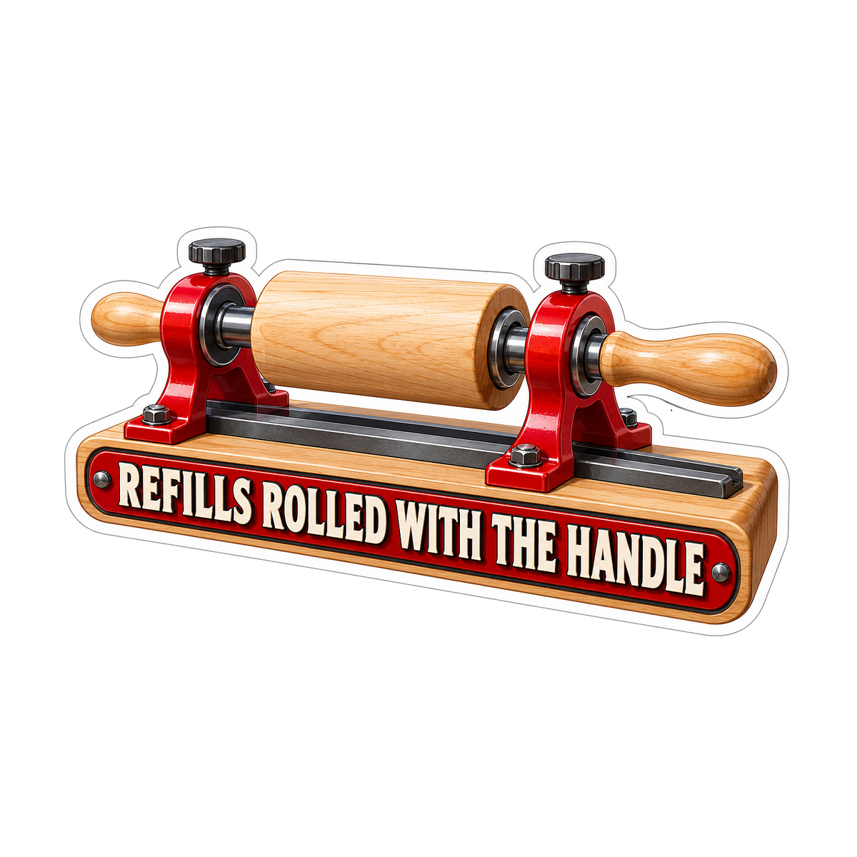 Wooden Rolling Pin Refills Quote Art Vinyl Decal Stickers