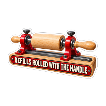 Wooden Rolling Pin Refills Quote Art Vinyl Decal Stickers