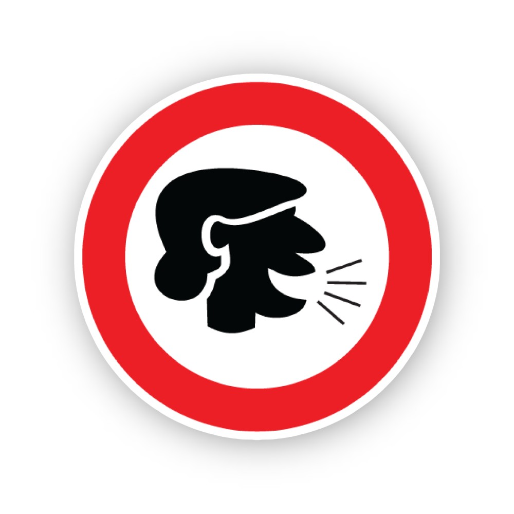 Red Rim Talking Head Lines Circle Vinyl Decal Stickers