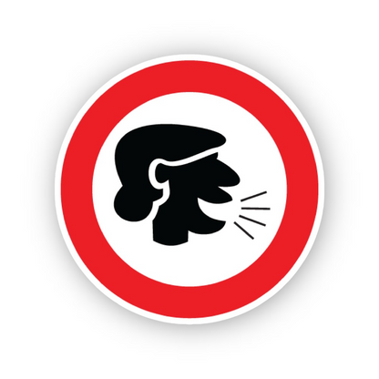 Red Rim Talking Head Lines Circle Vinyl Decal Stickers