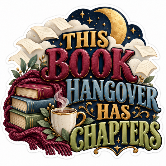 Stacked Books Coffee Blanket Moon Quote Art Vinyl Decal Stickers