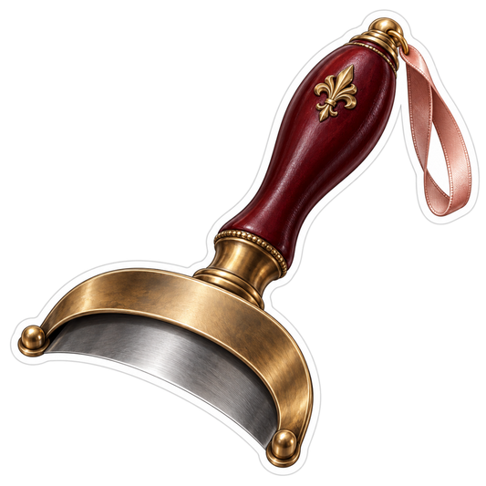 Burgundy Half Moon Scraper Ribbon Art Vinyl Decal Stickers