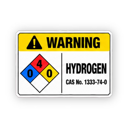 Yellow Hydrogen Formula Four Zero Panel Vinyl Decal Stickers