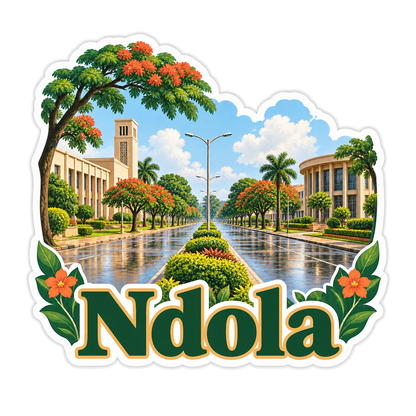 Ndola Rainy Tree Lined Boulevard Vinyl Decal Stickers