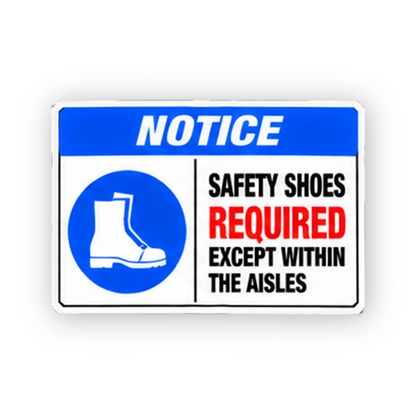 Blue Notice Aisles Excepted Boot Panel Vinyl Decal Stickers