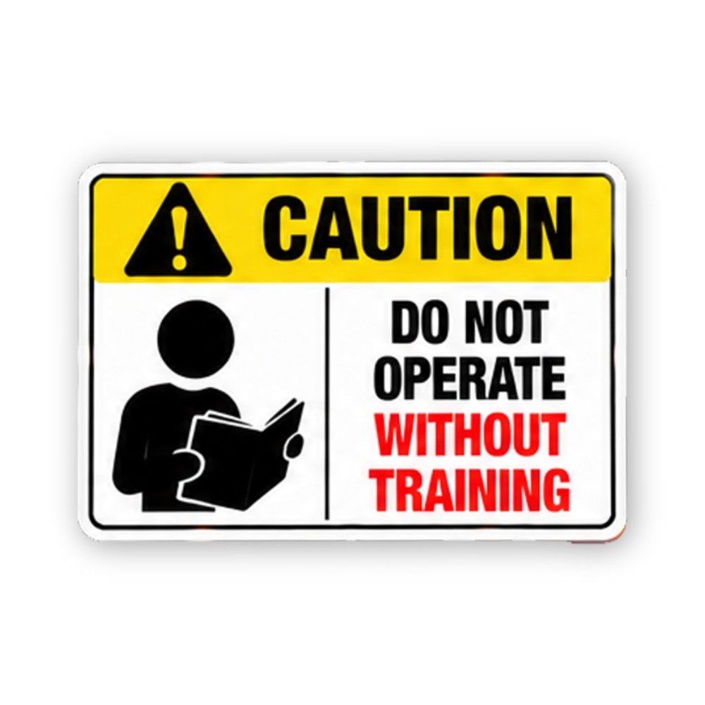 Yellow Training Reading Figure Panel Vinyl Decal Stickers