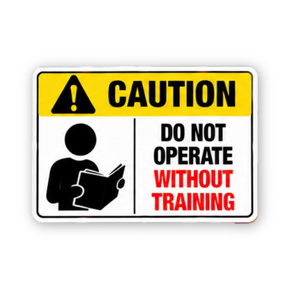 Yellow Training Reading Figure Panel Vinyl Decal Stickers