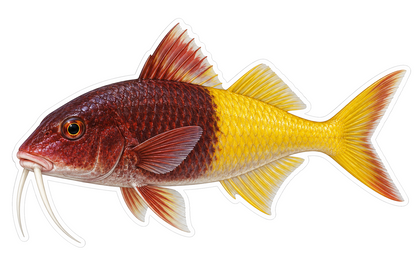 Red Yellow Bicolor Goatfish Side Profile Vinyl Decal Stickers